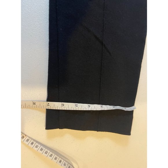 DINOVALIANO Womens Trousers Wool Pant Tapered Leg Elastic Waist Black Size 36 - Picture 8 of 10
